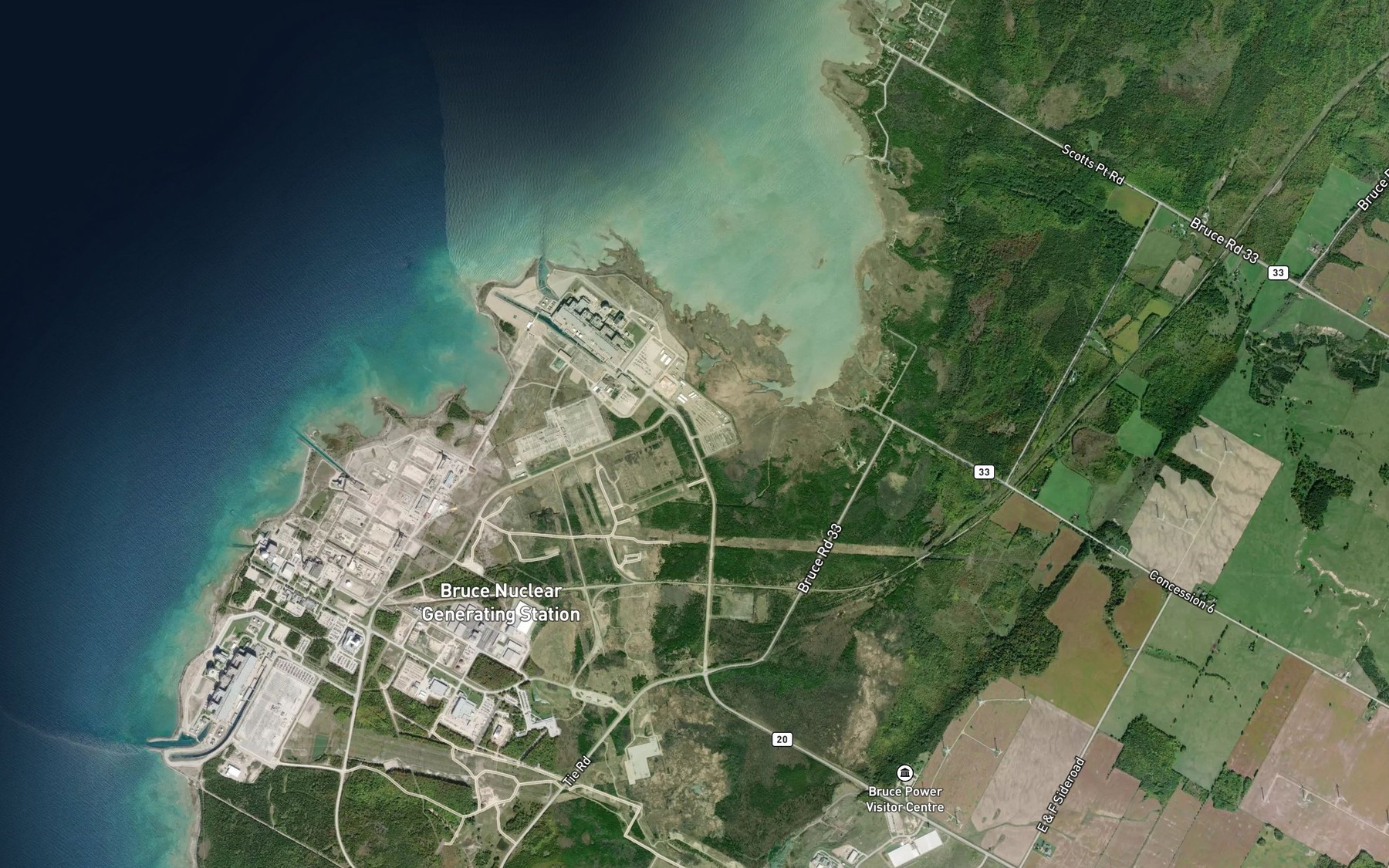 Satellite map of the Baie du Dore