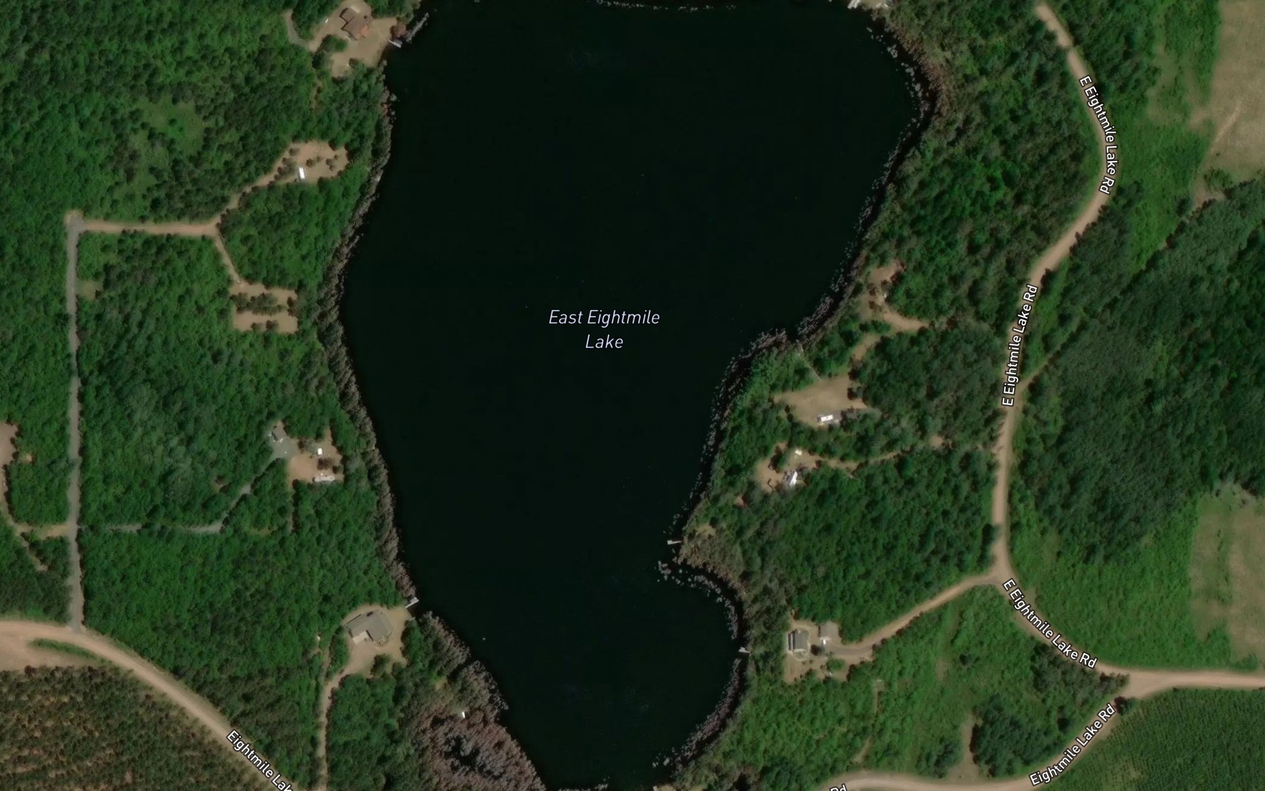 Satellite map of the East Eightmile Lake