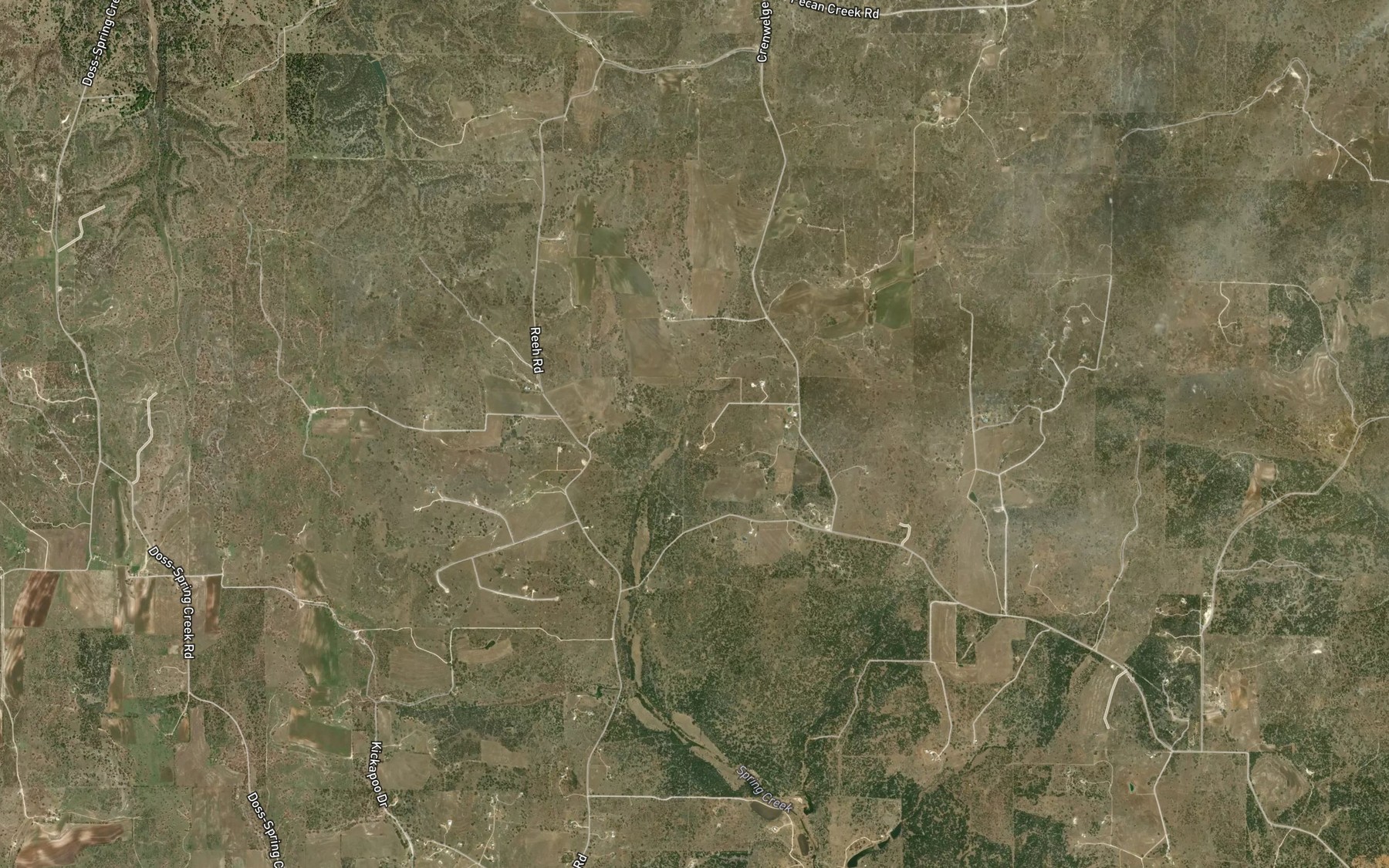 Satellite map of the Adobe Creek