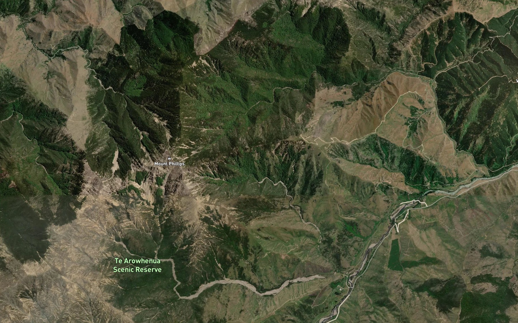 Satellite map of the Bill Massey Creek