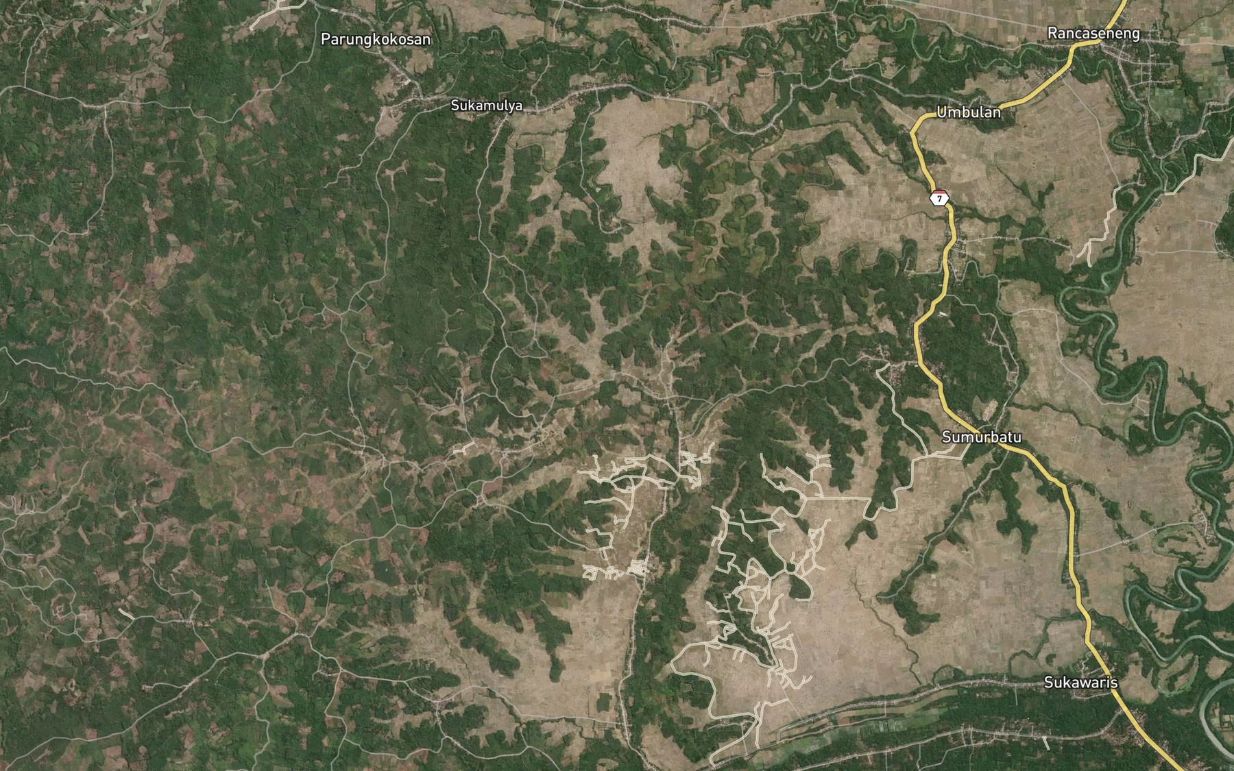 Satellite map of the Ci Nibung