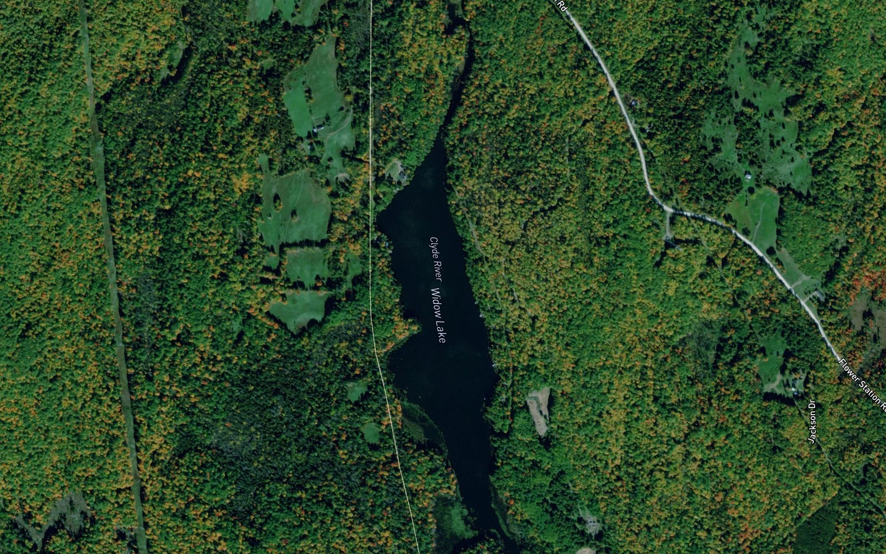 Satellite map of the Widow Lake