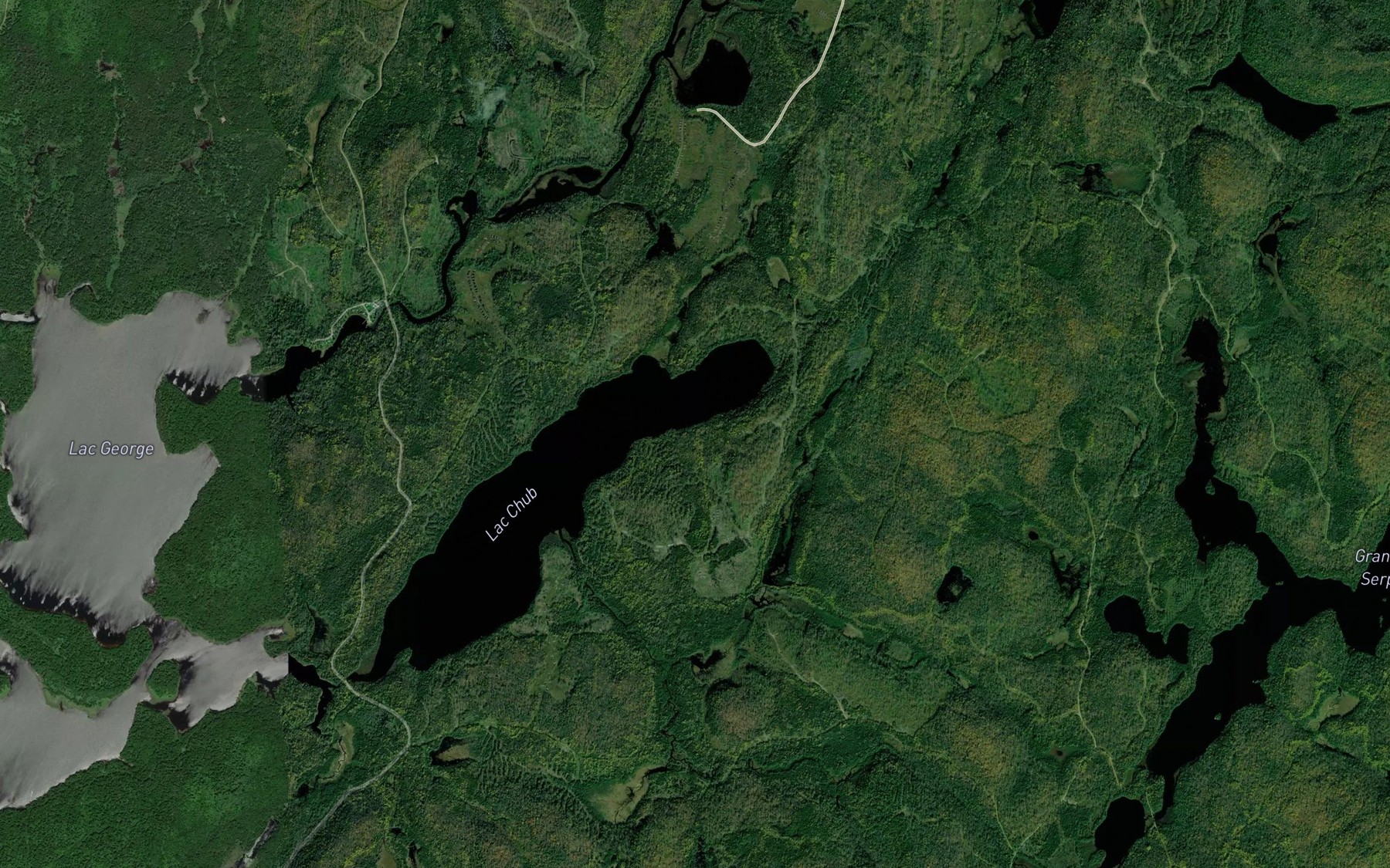 Satellite map of the Ruisseau Serpent