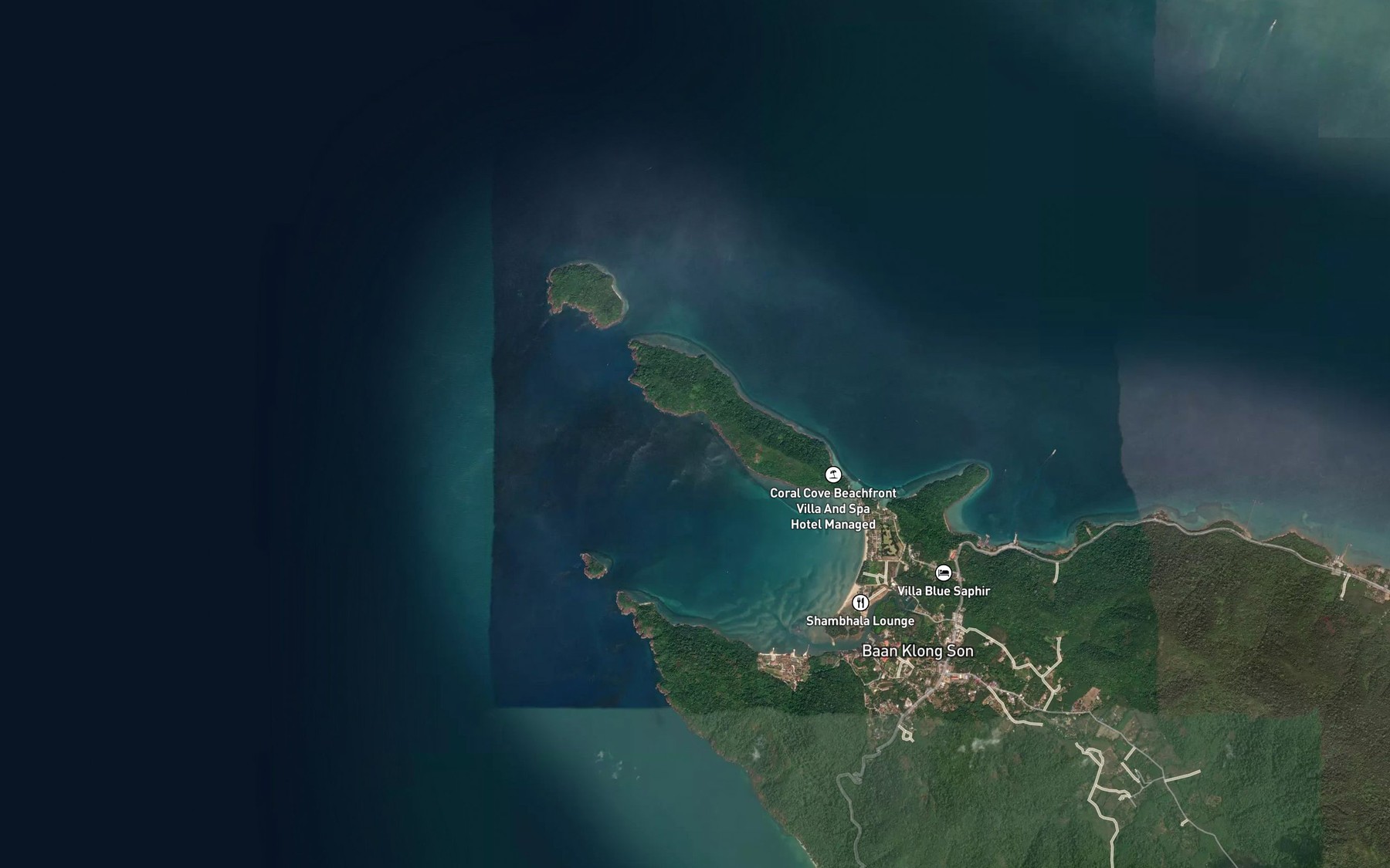 Satellite map of the Ao Klom Nai