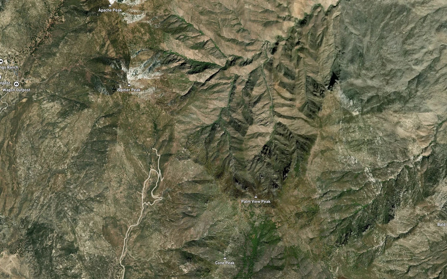 Satellite map of the Landslide Spring