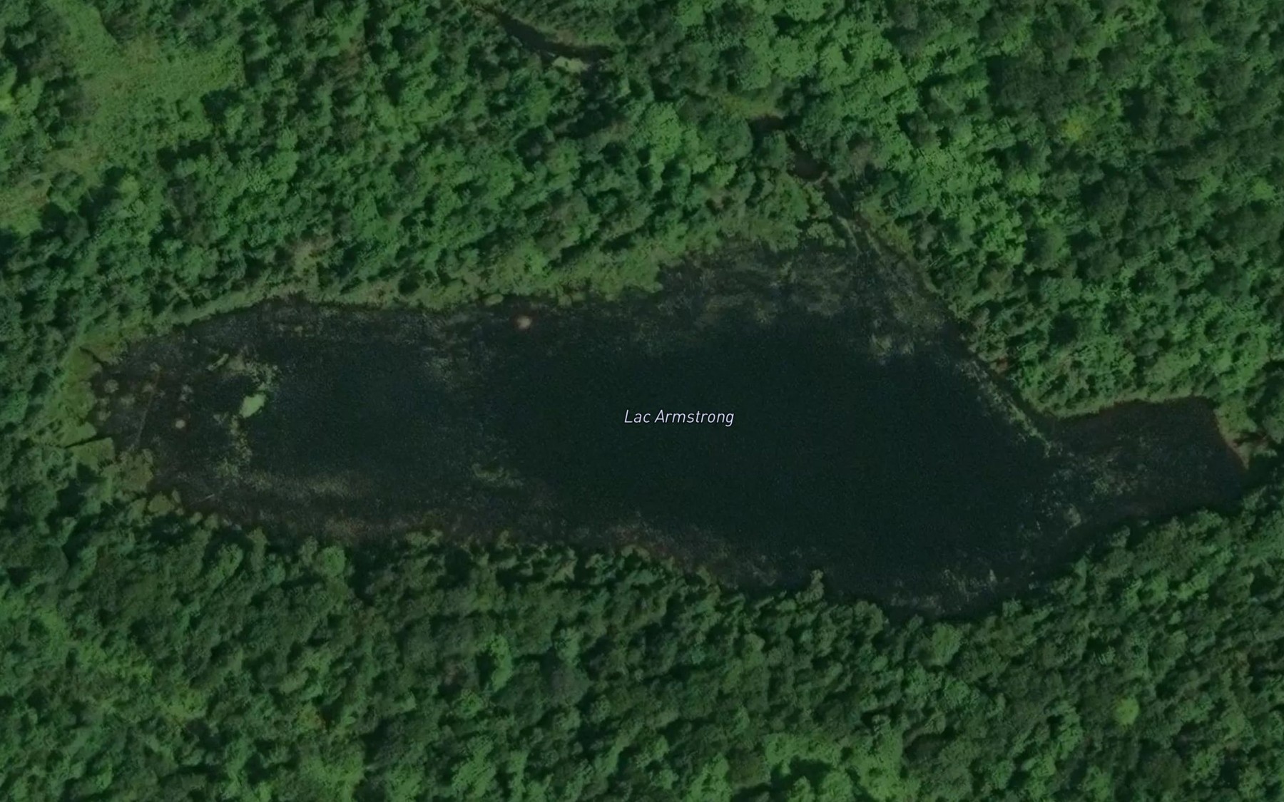 Satellite map of the Lac Armstrong