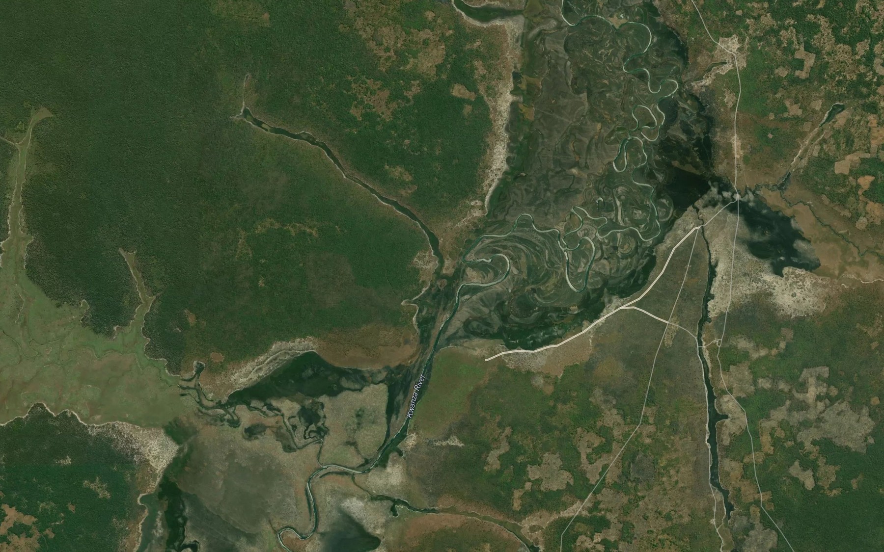 Satellite map of the LussendaSegundo