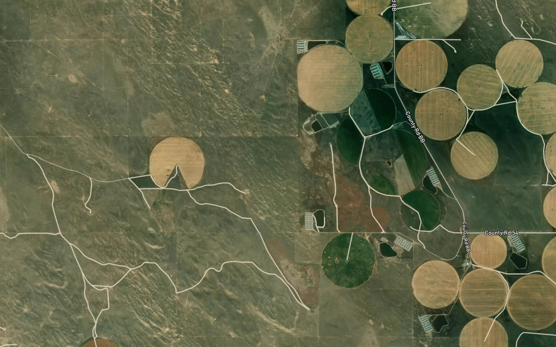 Satellite map of the Peterson Ditch