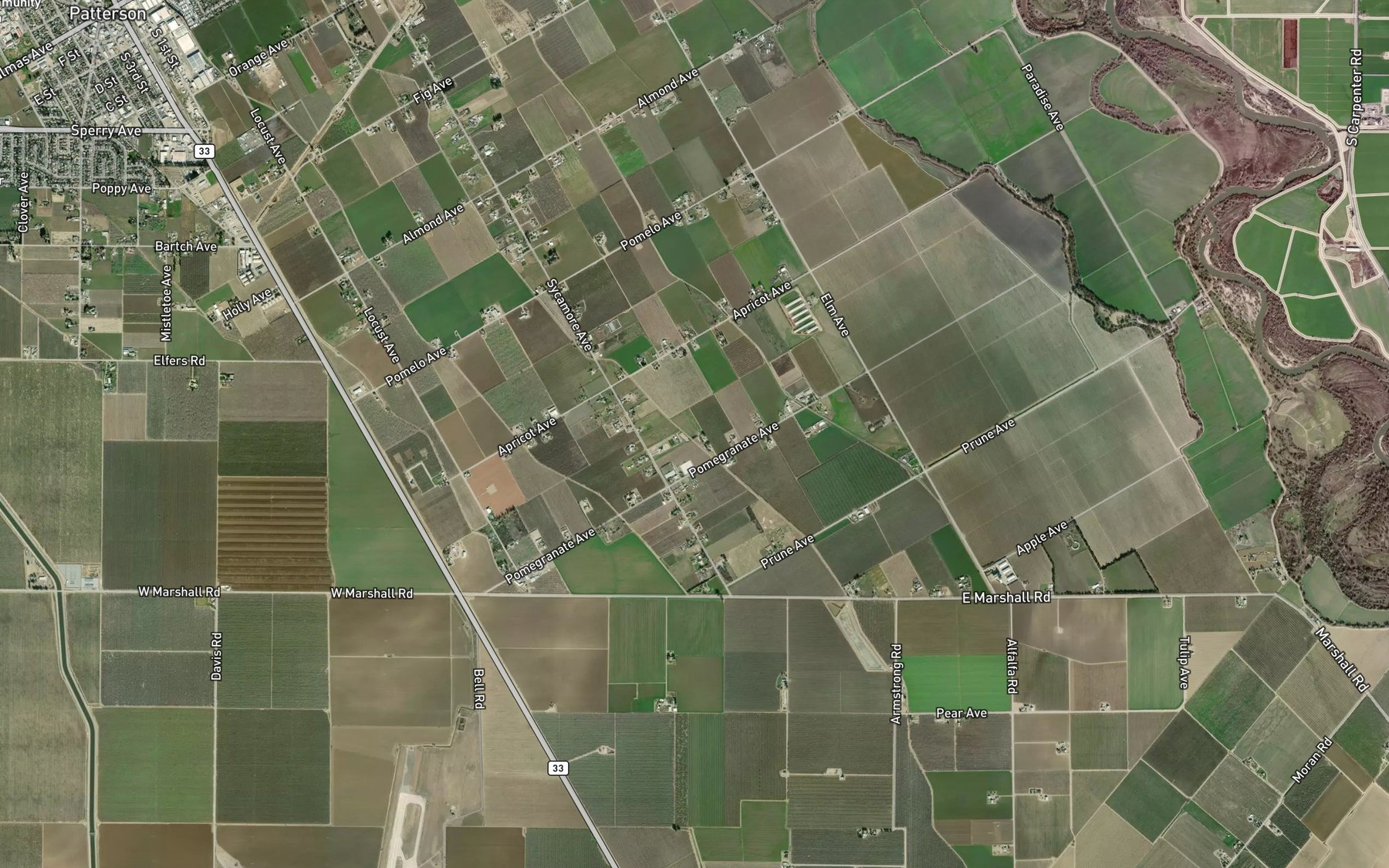 Satellite map of the Lateral H