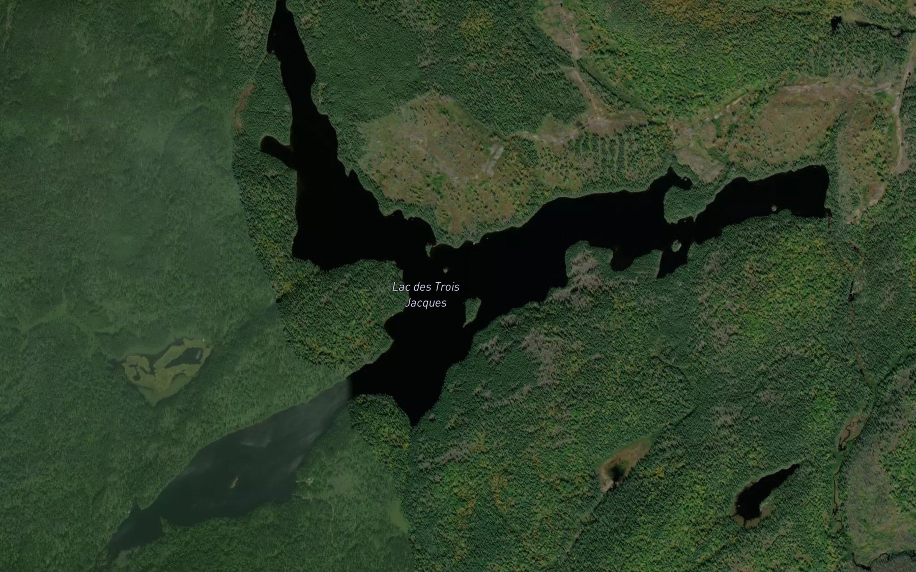 Satellite map of the Lac des Trois Jacques