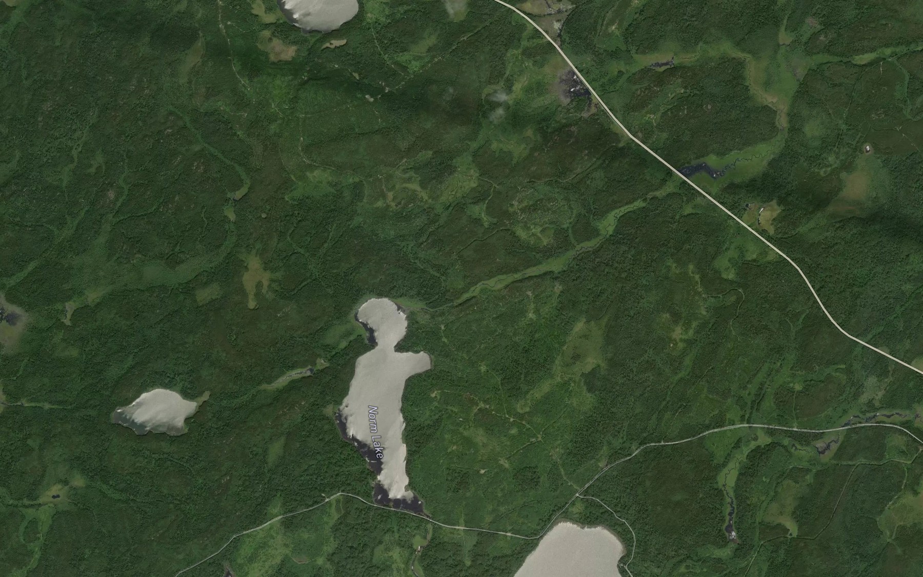 Satellite map of the Moss Creek