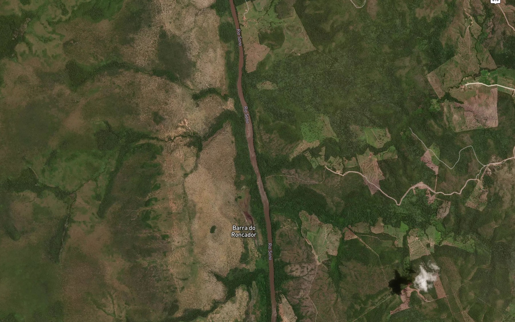 Satellite map of the Corrego Brejo d'Ela