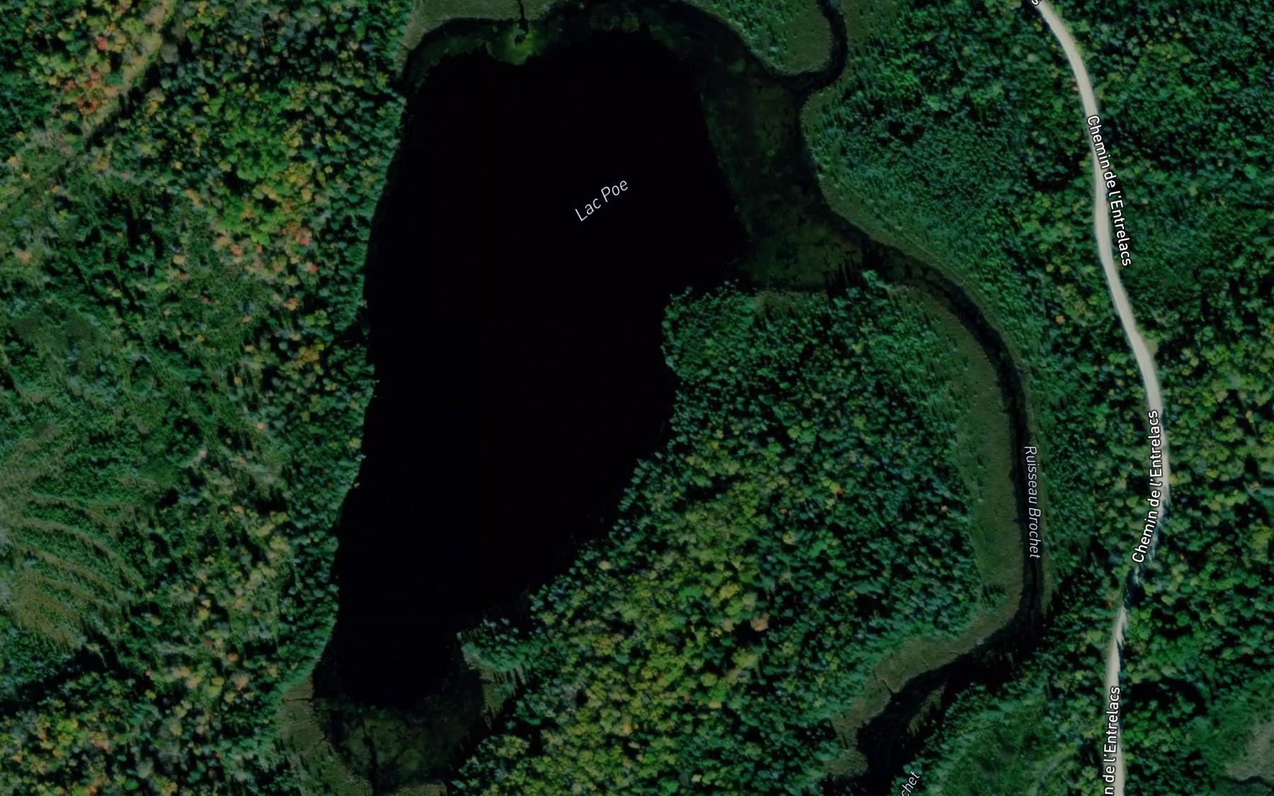 Satellite map of the Lac Poe