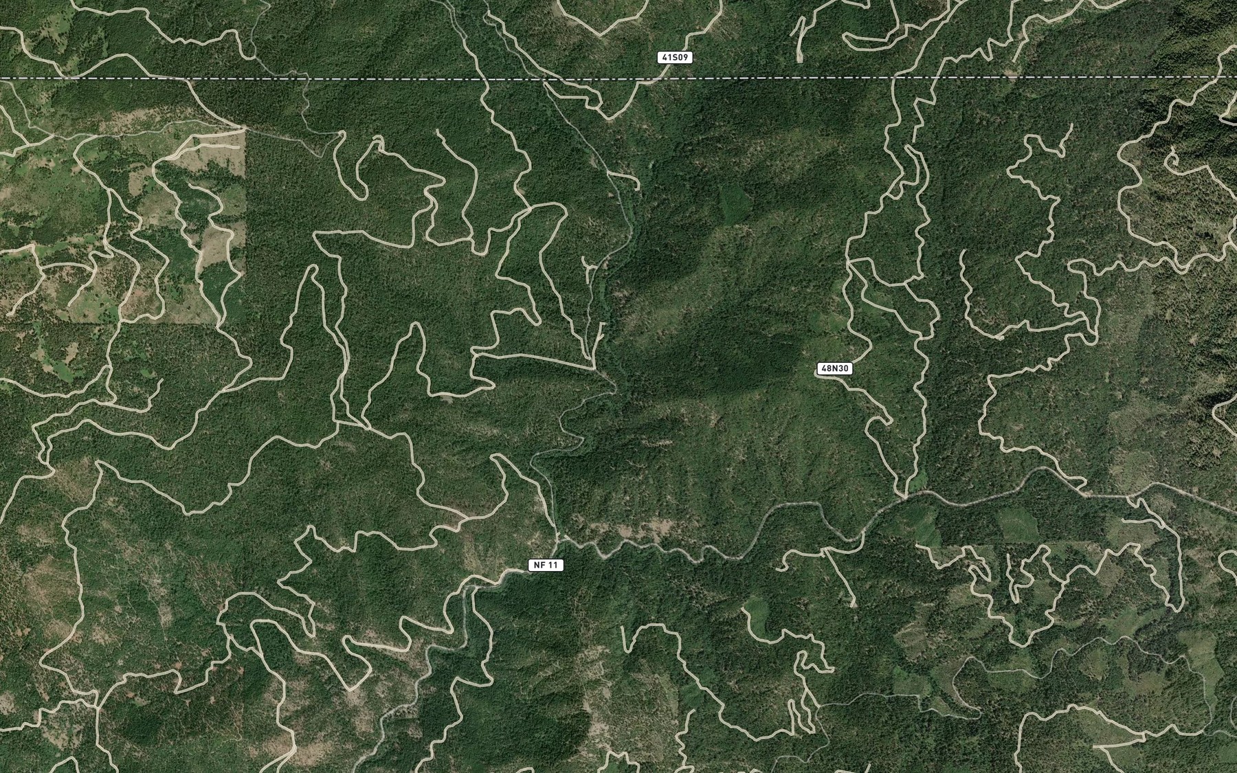 Satellite map of the Fly Stain Creek