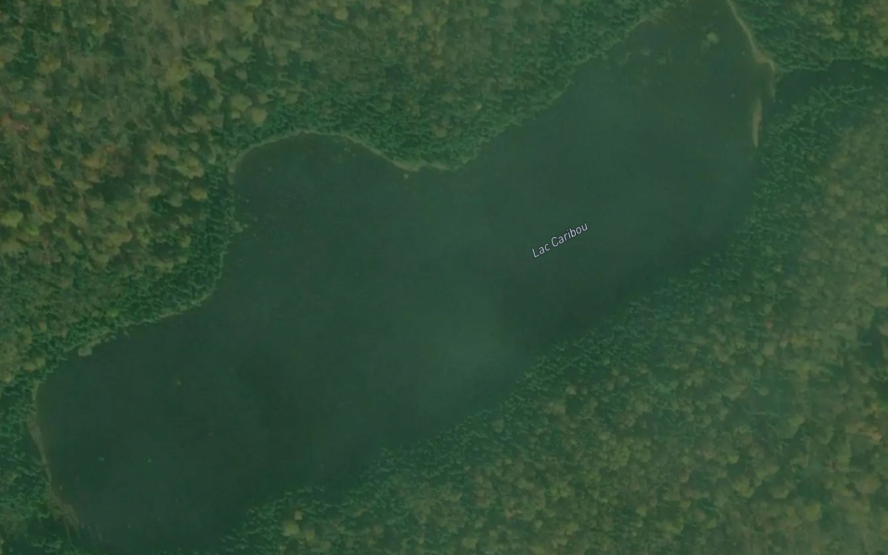 Satellite map of the Lac Caribou