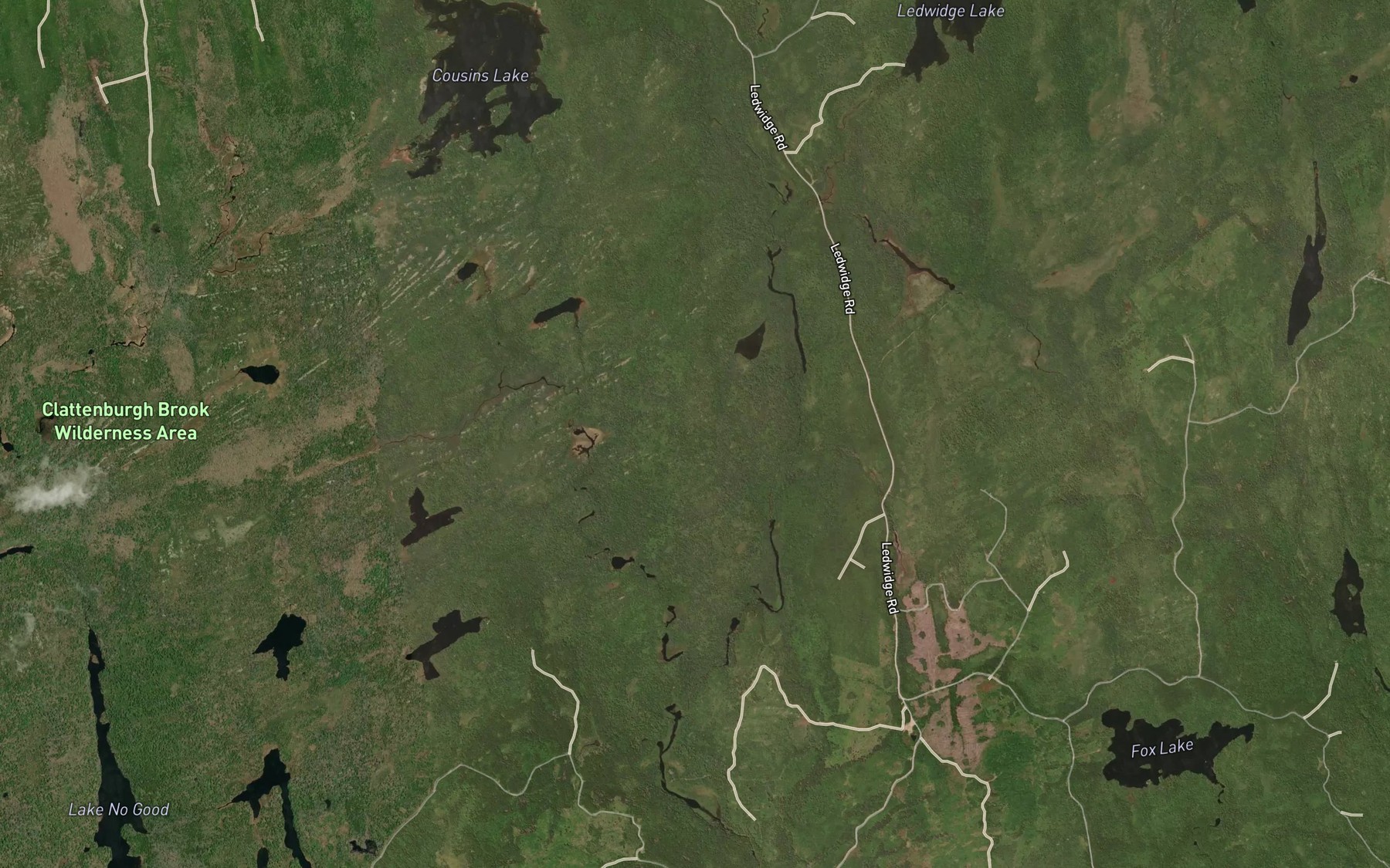 Satellite map of the Sucker Brook