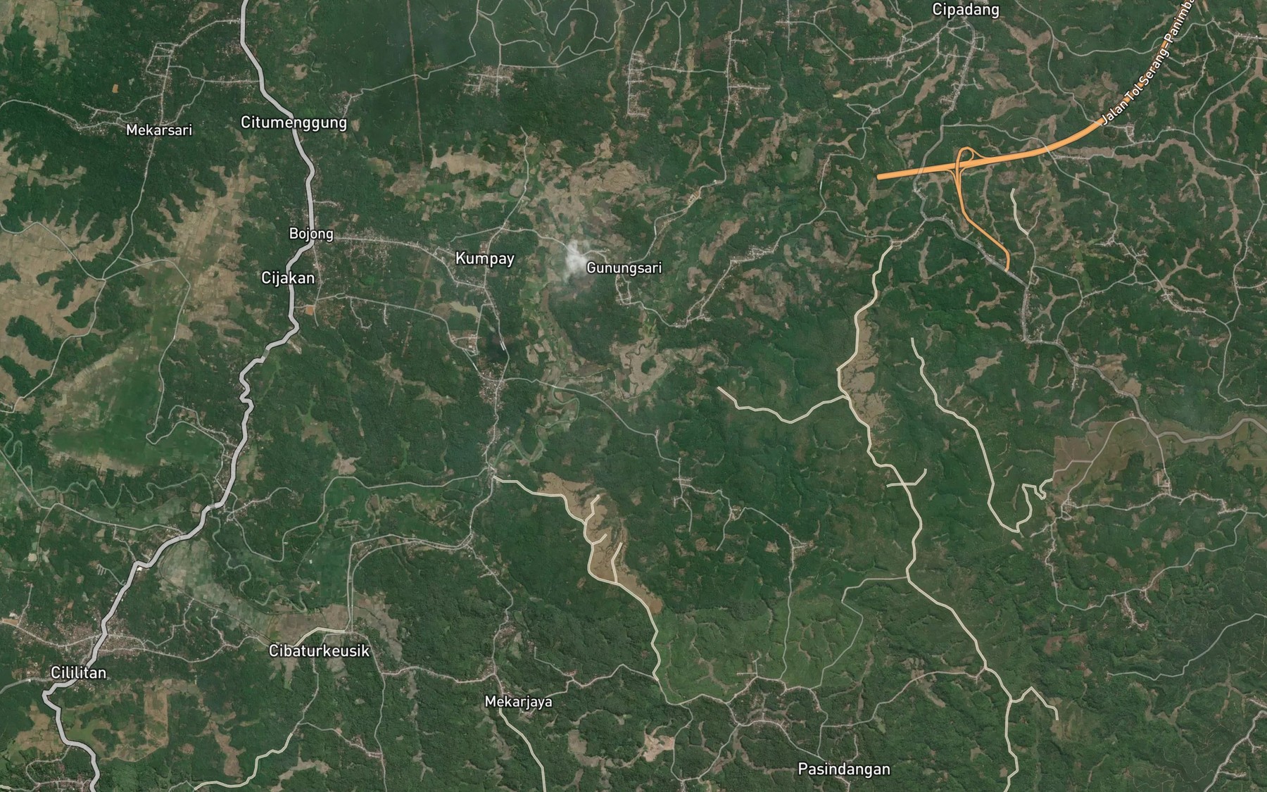 Satellite map of the Ci Silat