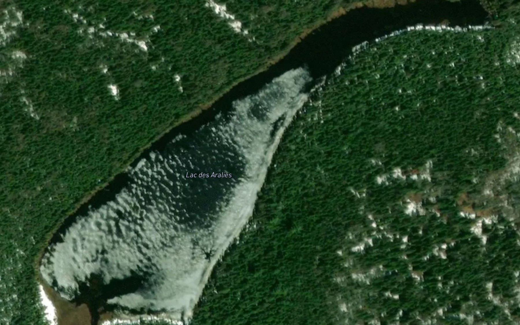 Satellite map of the Lac des Aralies