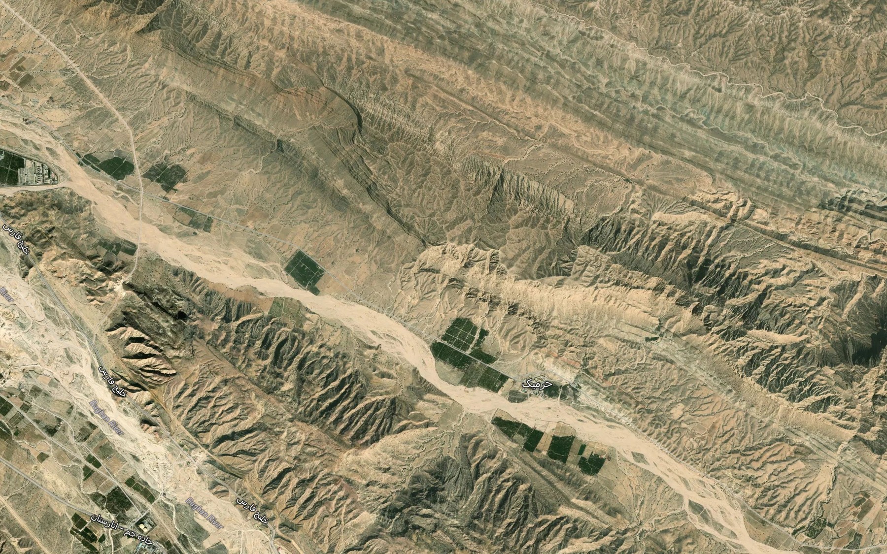 Satellite map of the Cheshmeh-ye Ab-e Shirinu