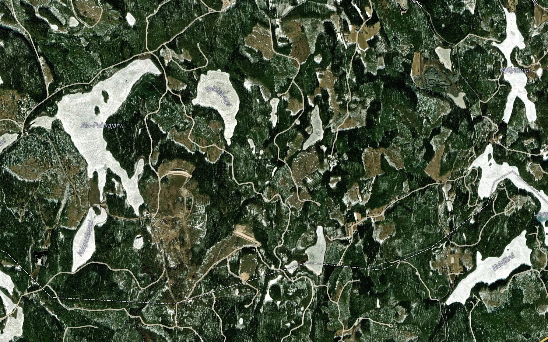 Satellite map of the Lusikkalammit