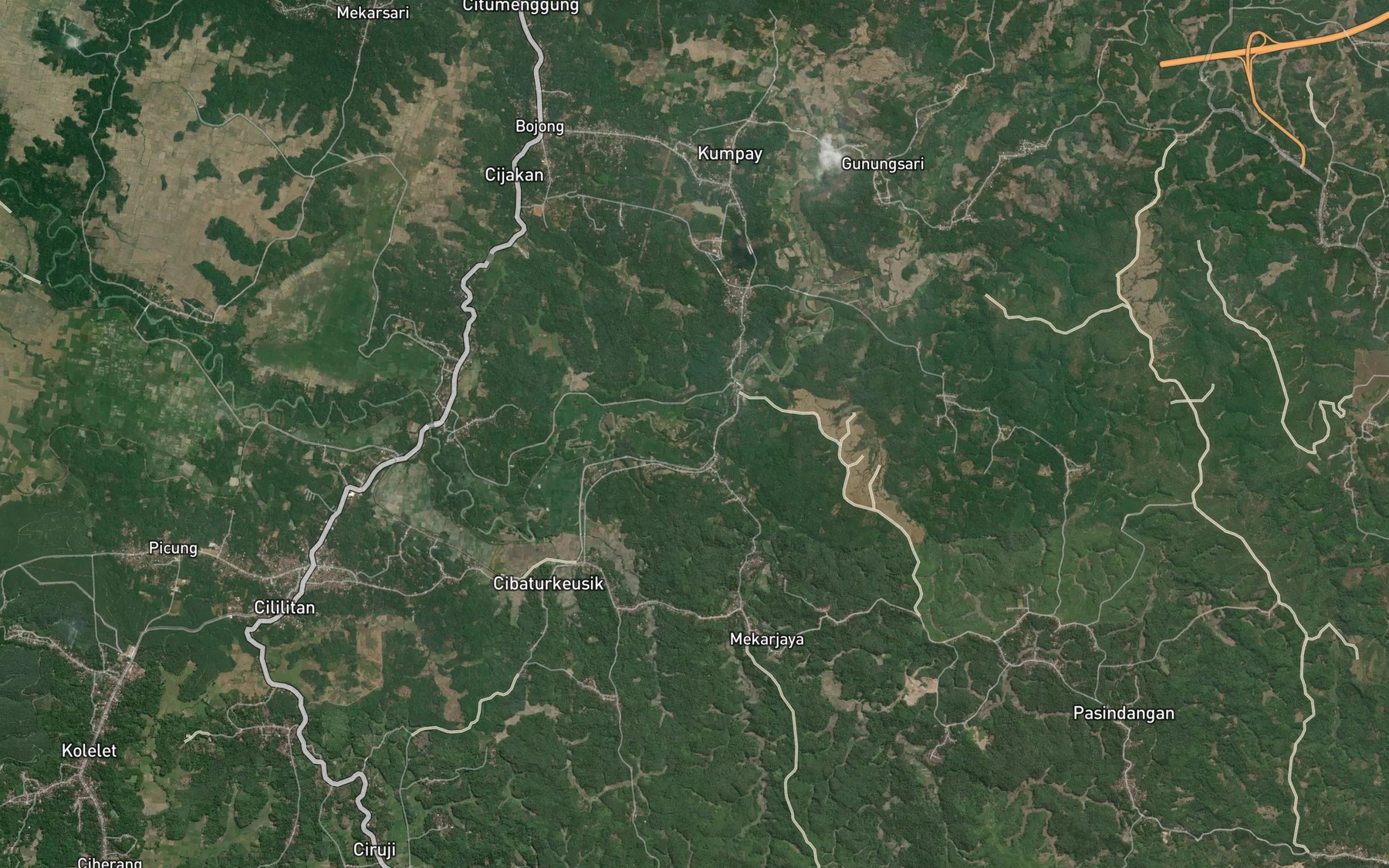 Satellite map of the Ci Malur