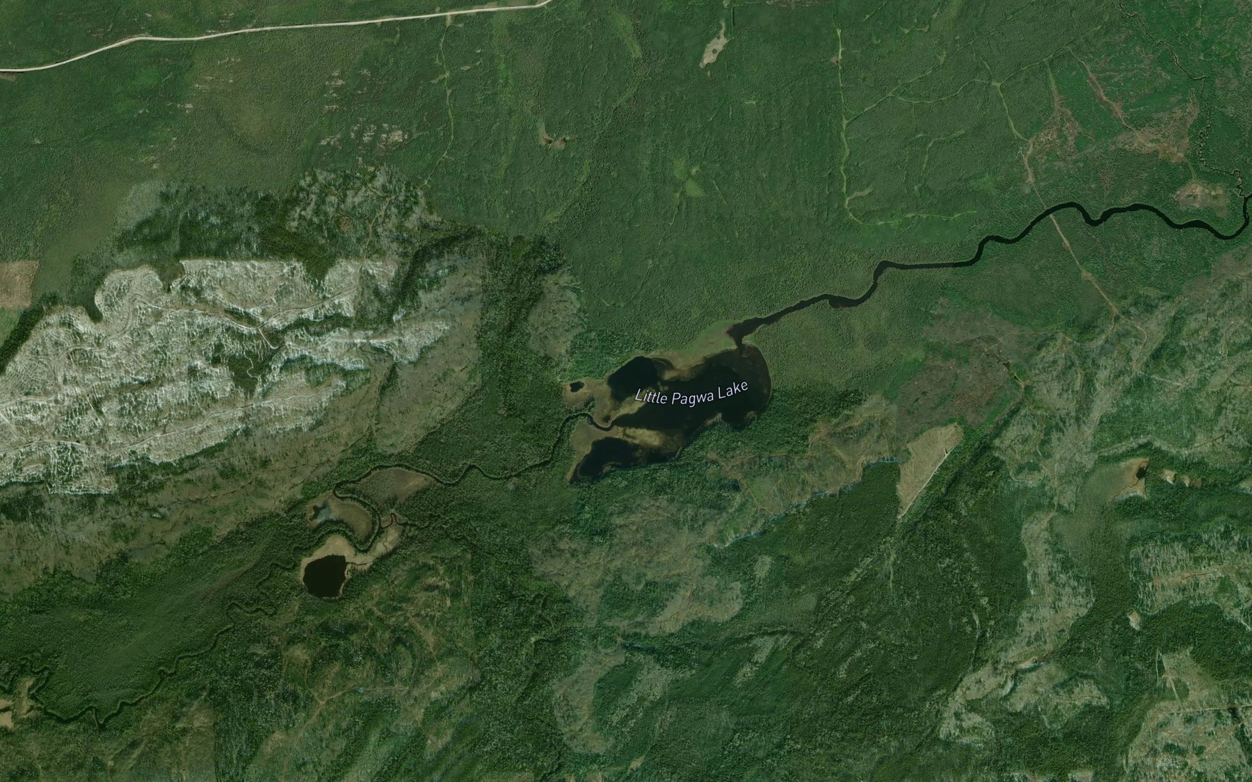 Satellite map of the Gort Creek