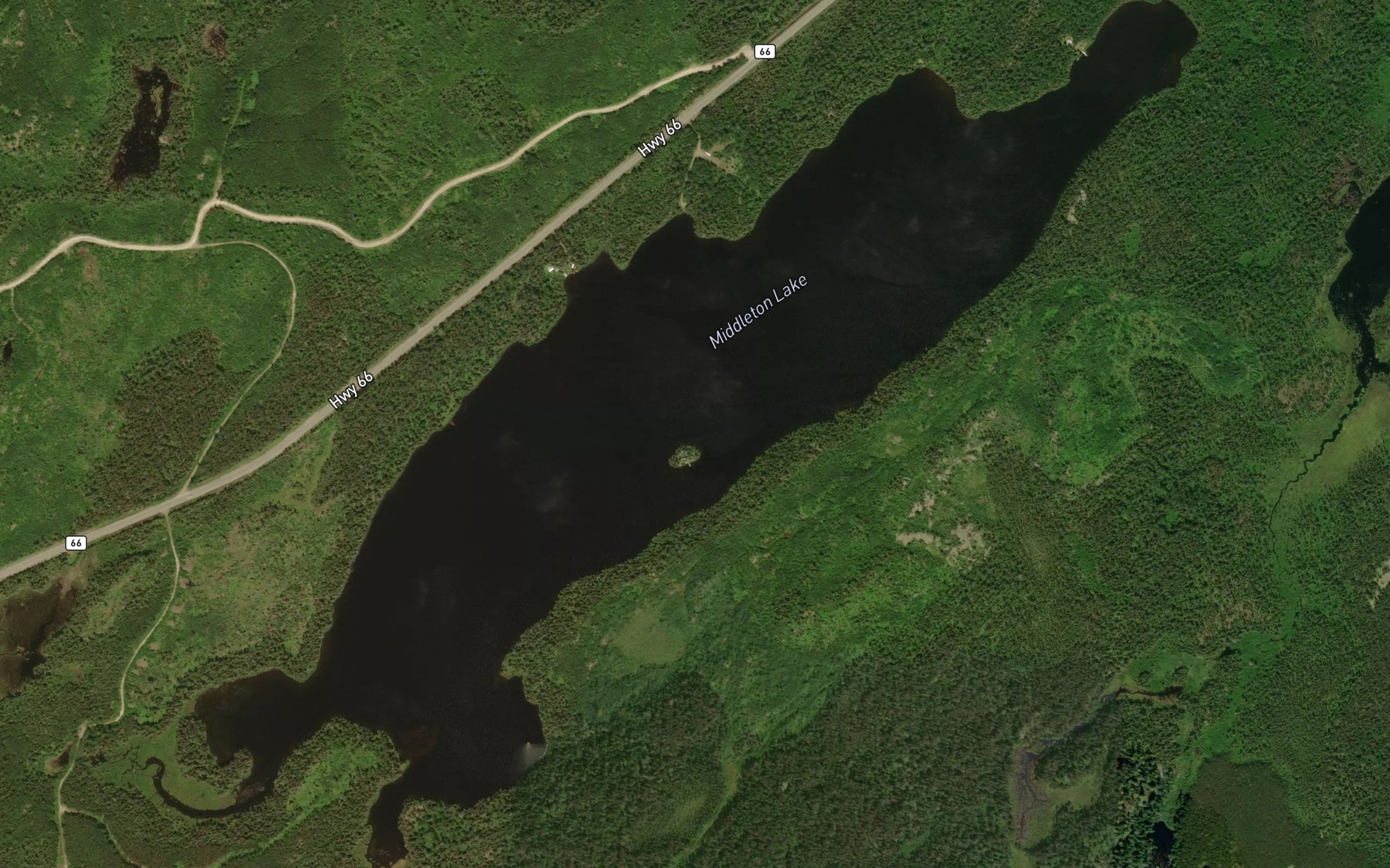Satellite map of the Middleton Lake