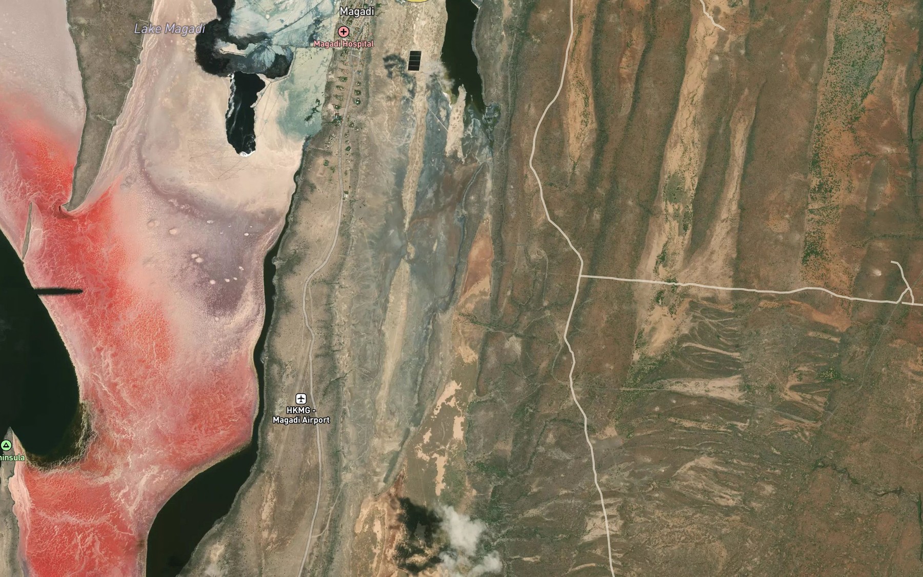 Satellite map of the Olkeju Shokarr