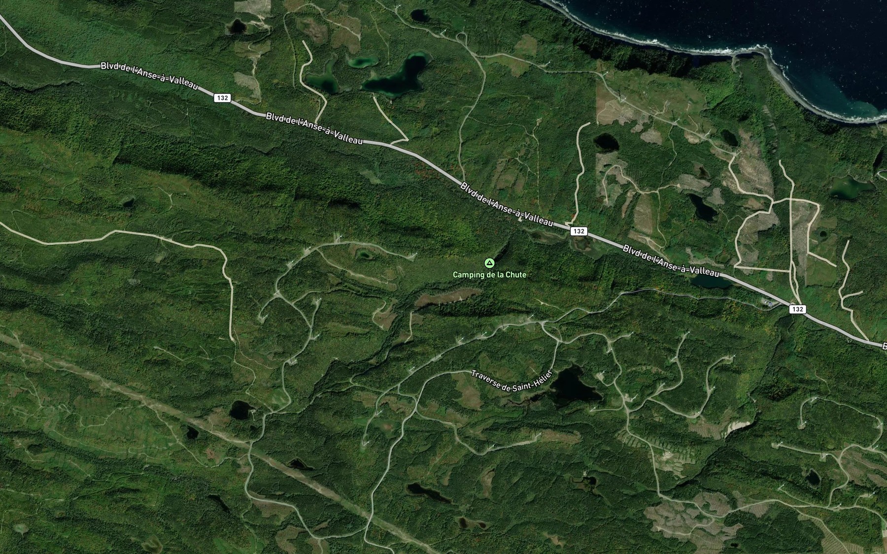 Satellite map of the Coulee a Jalbert