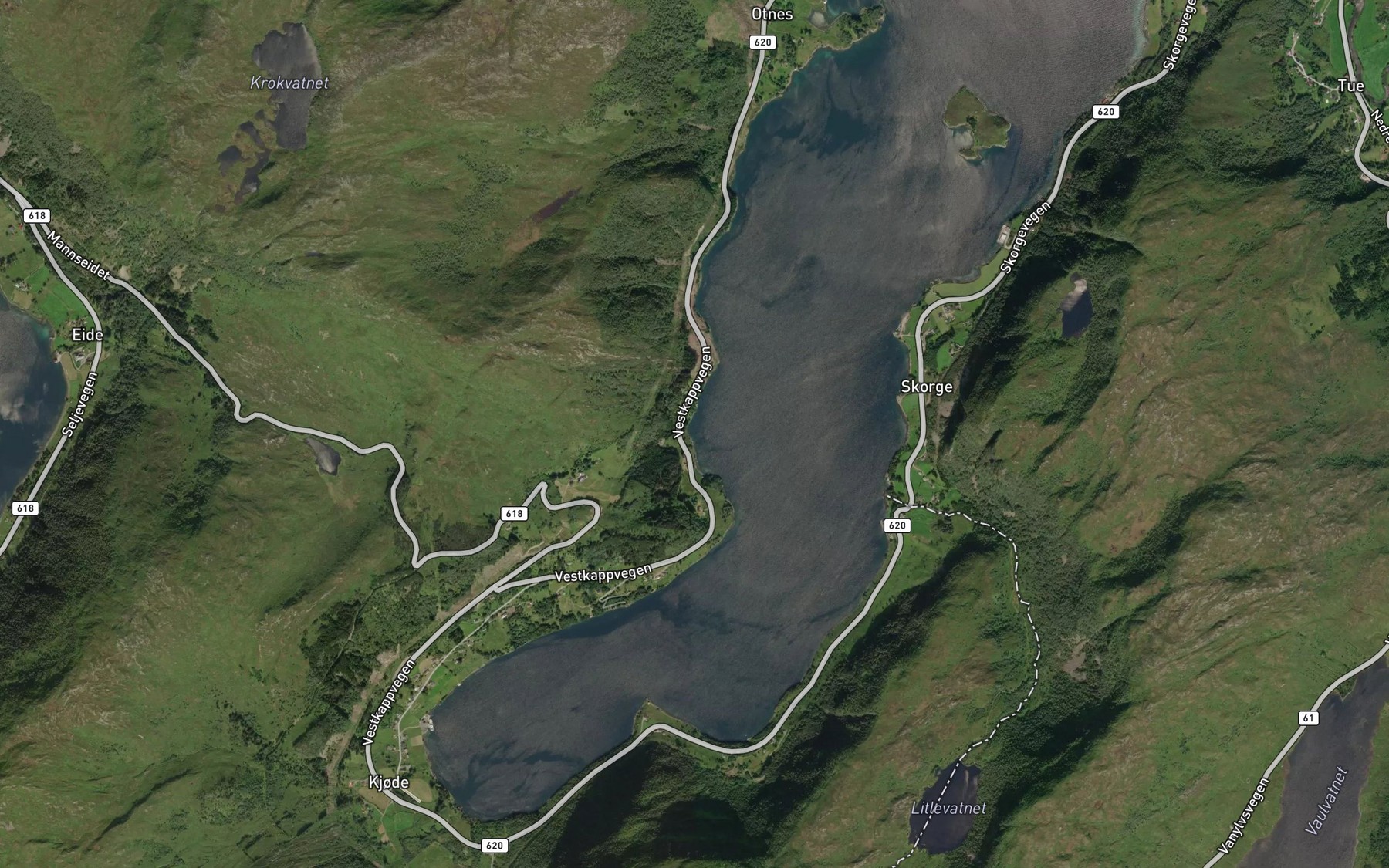 Satellite map of the Einerhaugvika