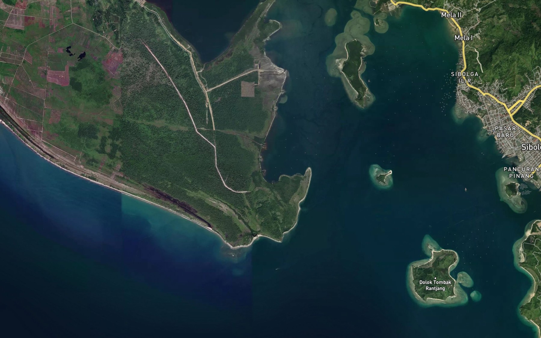 Satellite map of the Teluk Sibalanga