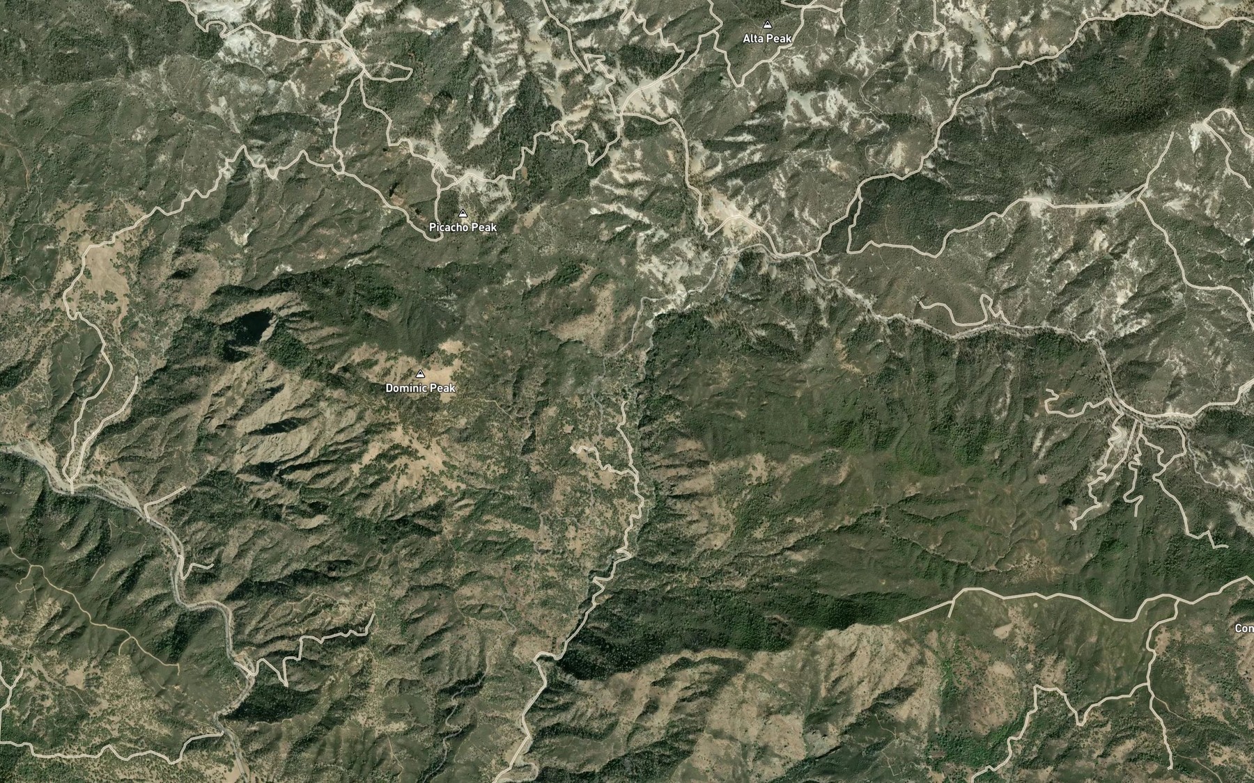 Satellite map of the Fawn Lake