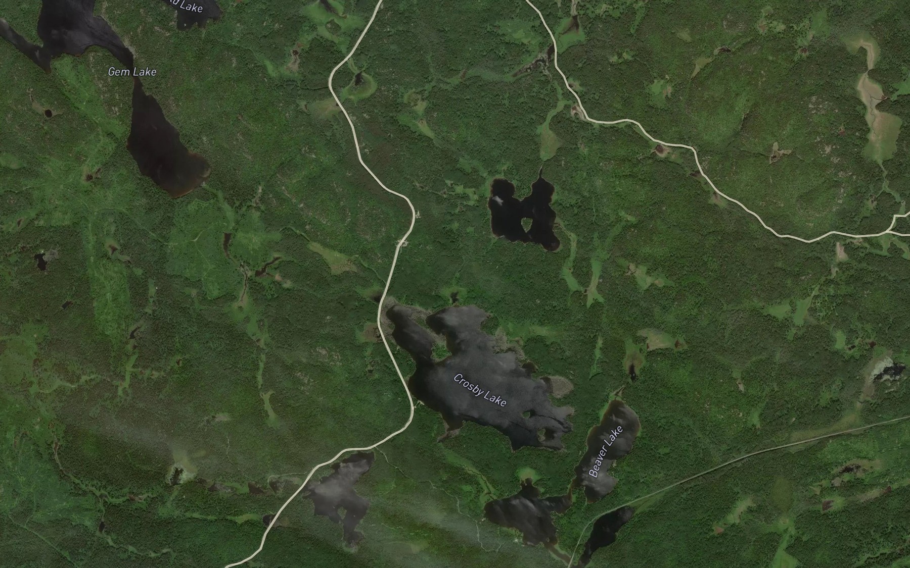 Satellite map of the Lac Lemieux