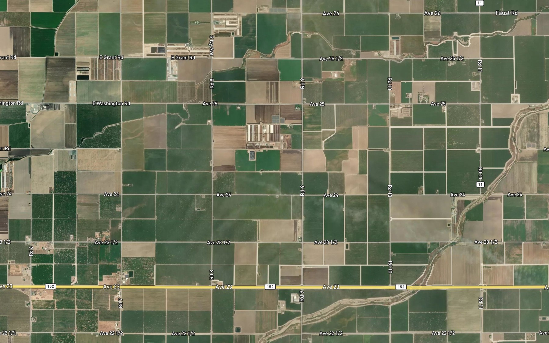 Satellite map of the Justin Canal