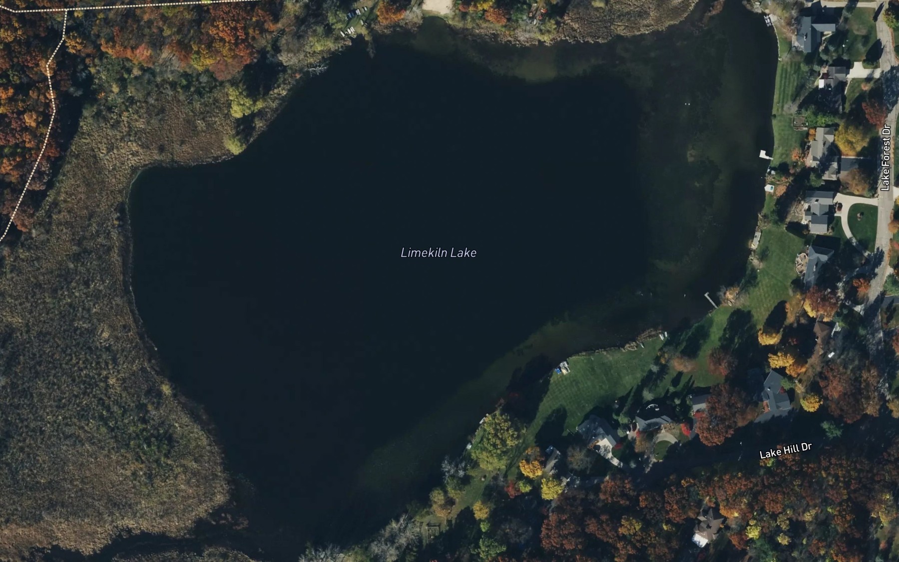 Satellite map of the Limekiln Lake