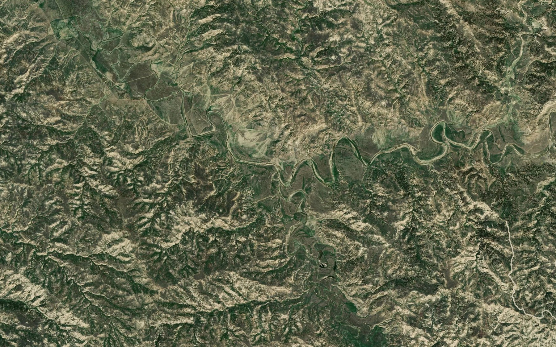 Satellite map of the South Fork Lodgepole Creek