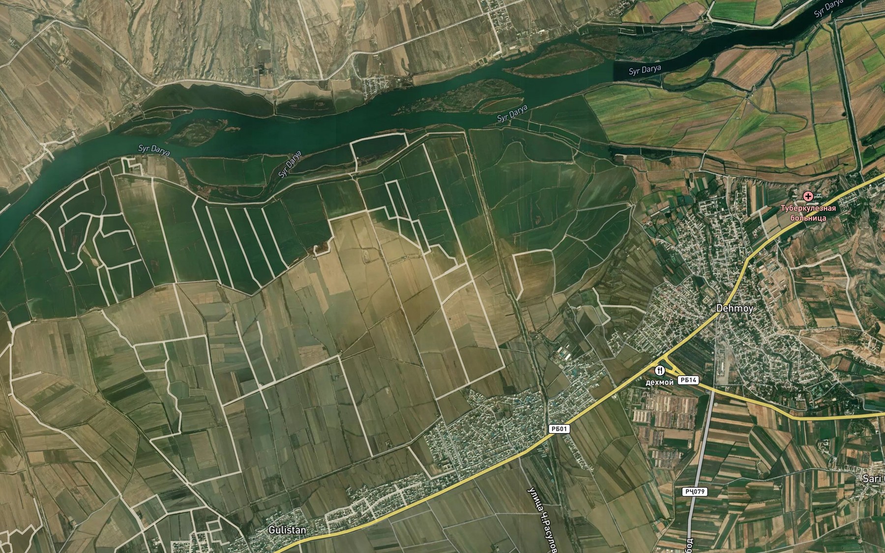 Satellite map of the Isfana