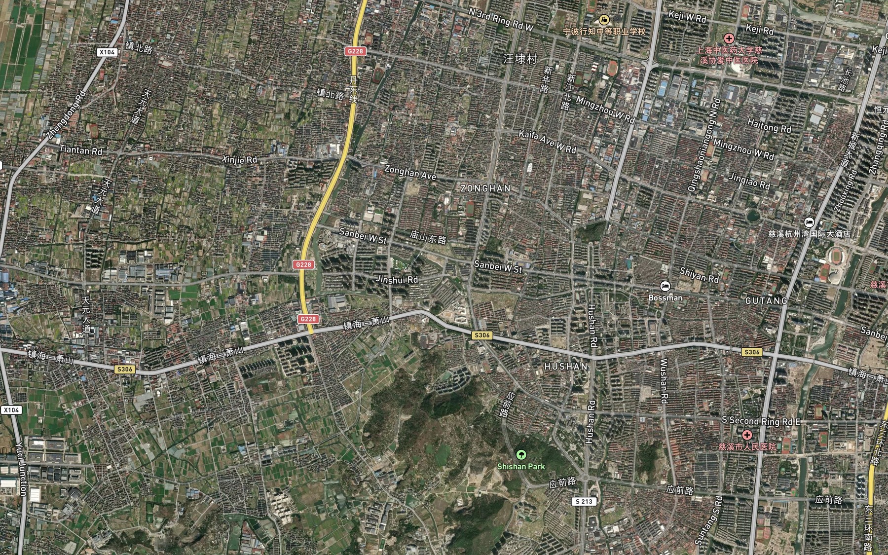 Satellite map of the Wutang Jiang