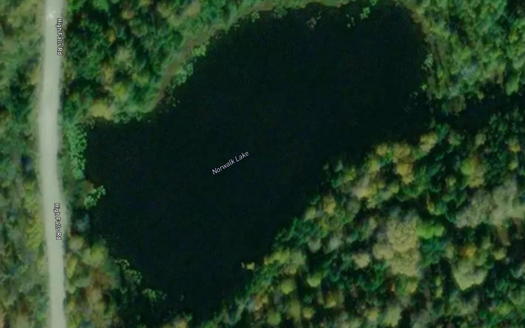 Satellite map of the Norwalk Lake