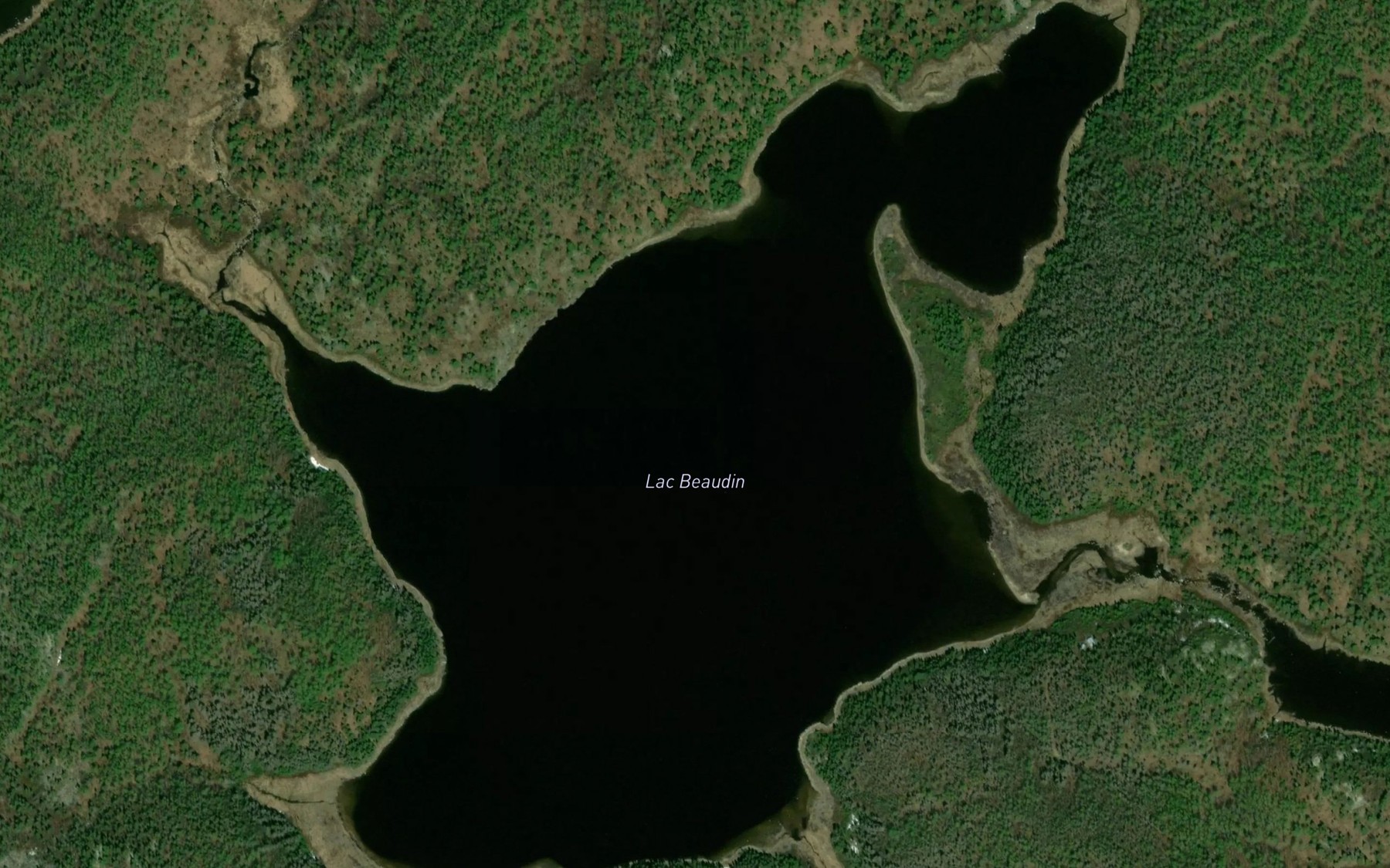 Satellite map of the Lac Beaudin