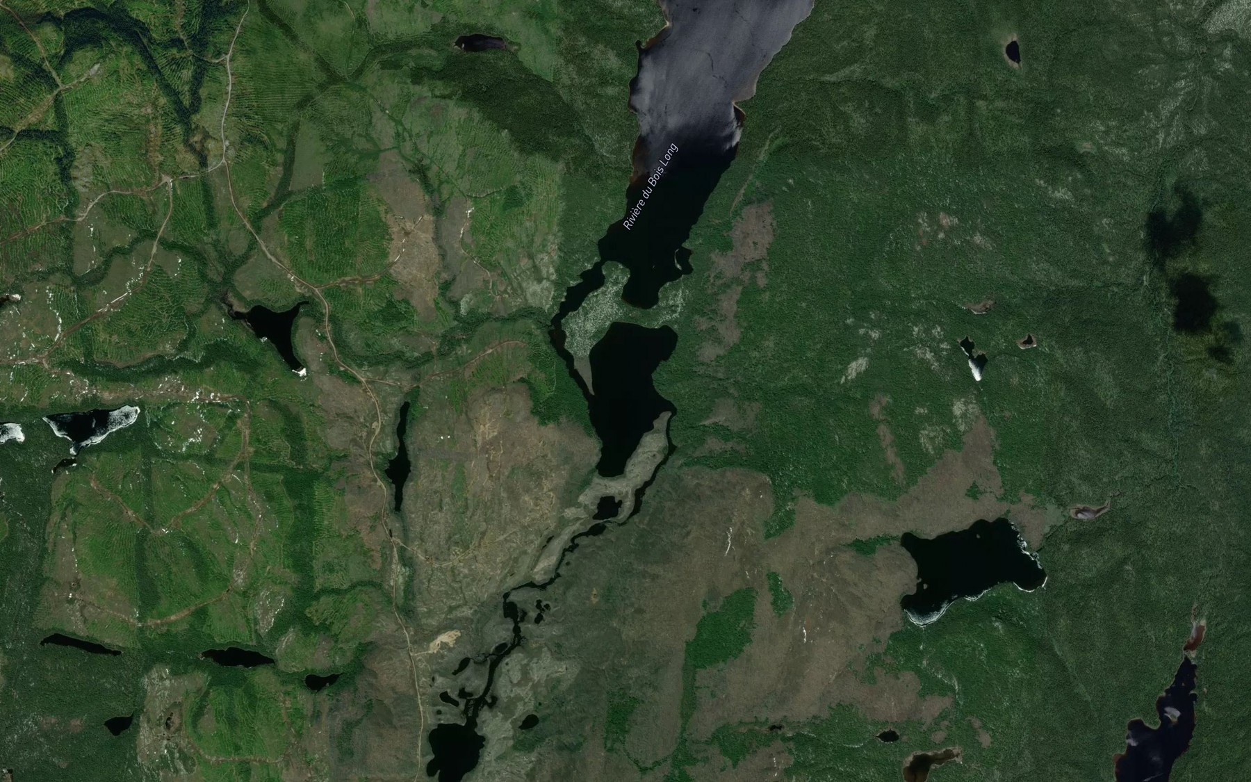 Satellite map of the Lac Duquette