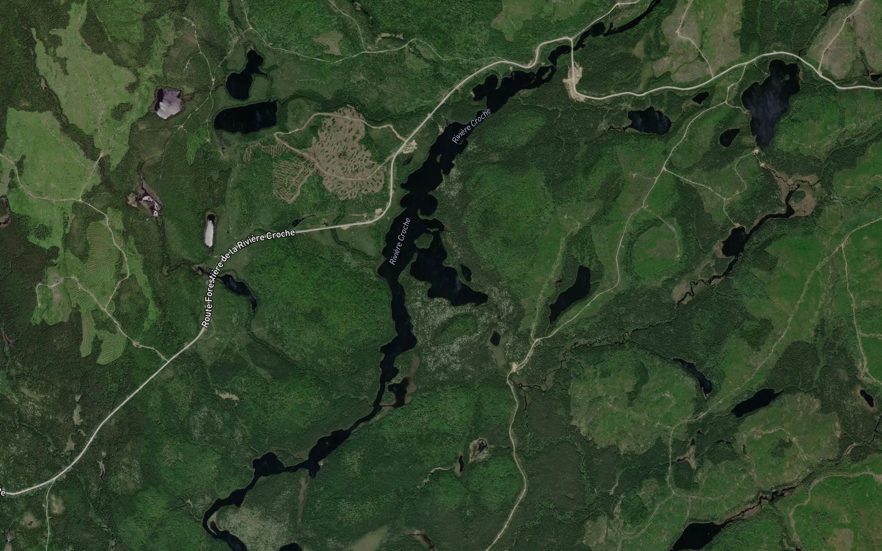 Satellite map of the Lac du Souchet