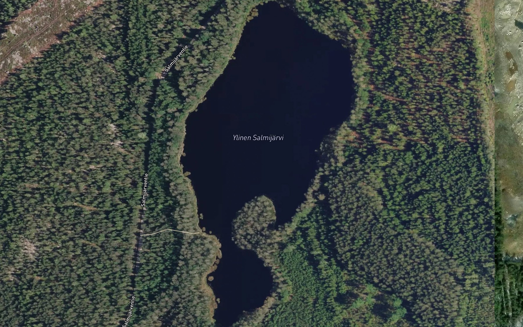 Satellite map of the Ylinen Salmijarvi