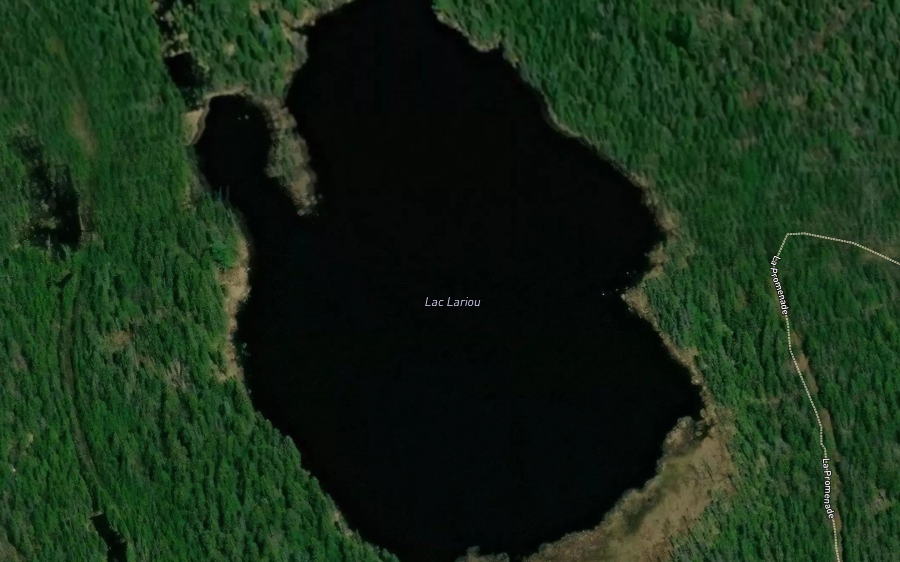 Satellite map of the Lac Lariou