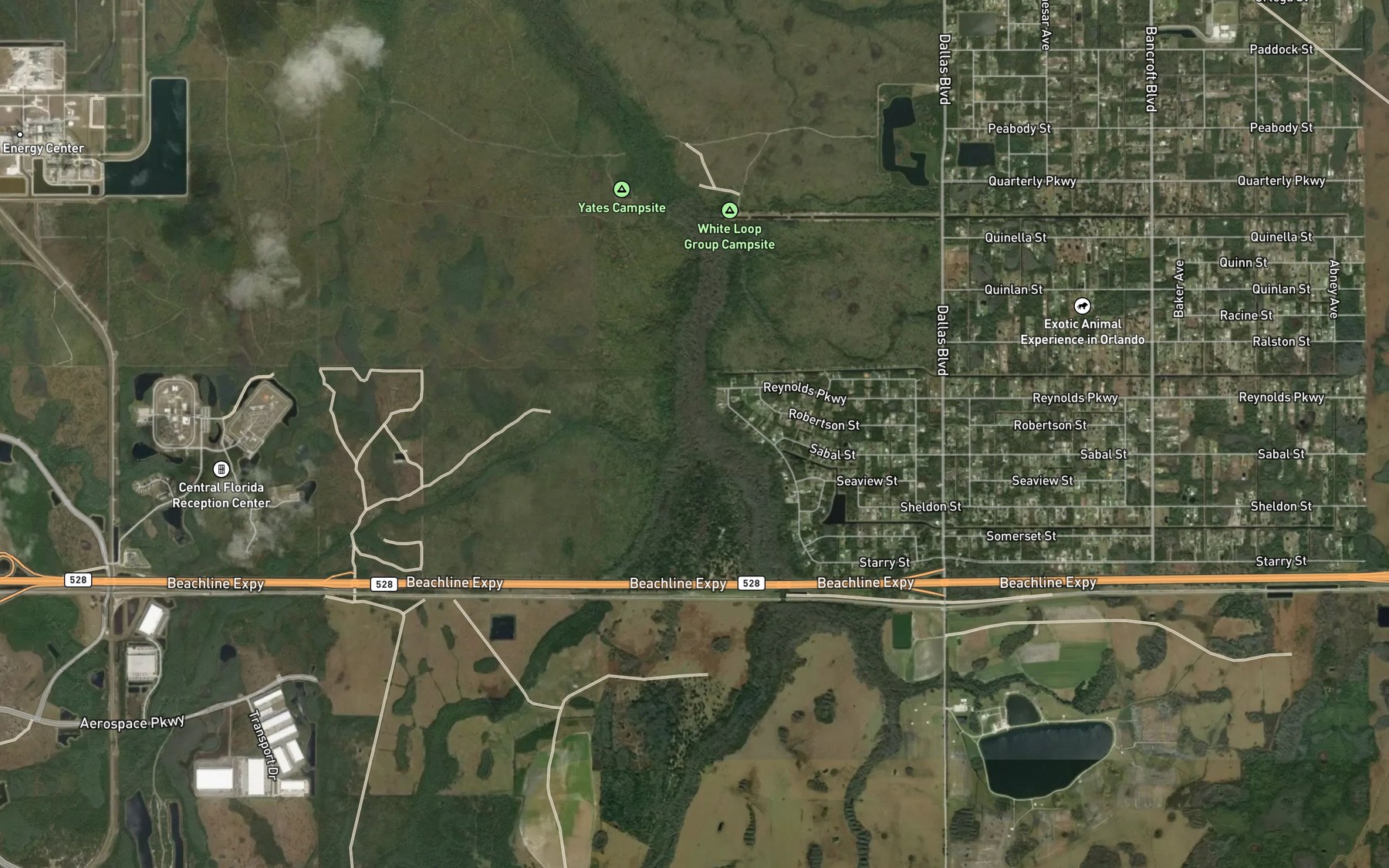 Satellite map of the Turkey Creek