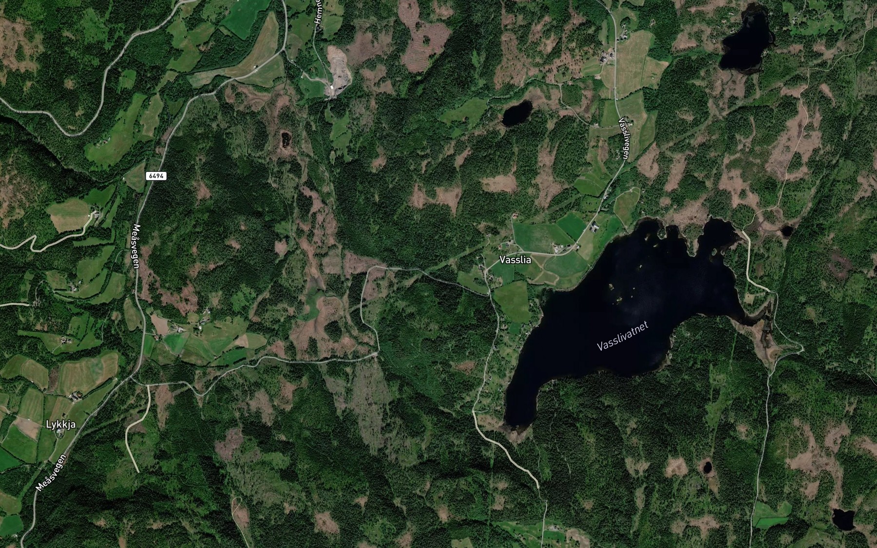 Satellite map of the Maligardsbekken
