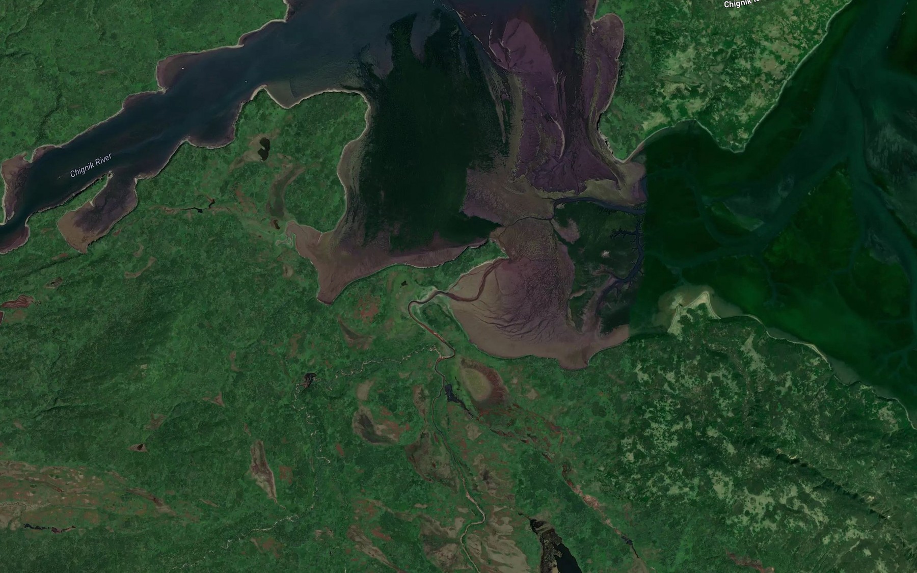 Satellite map of the Metrofania Creek