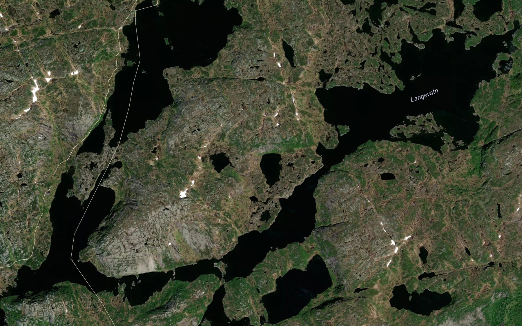 Satellite map of the Langevatn