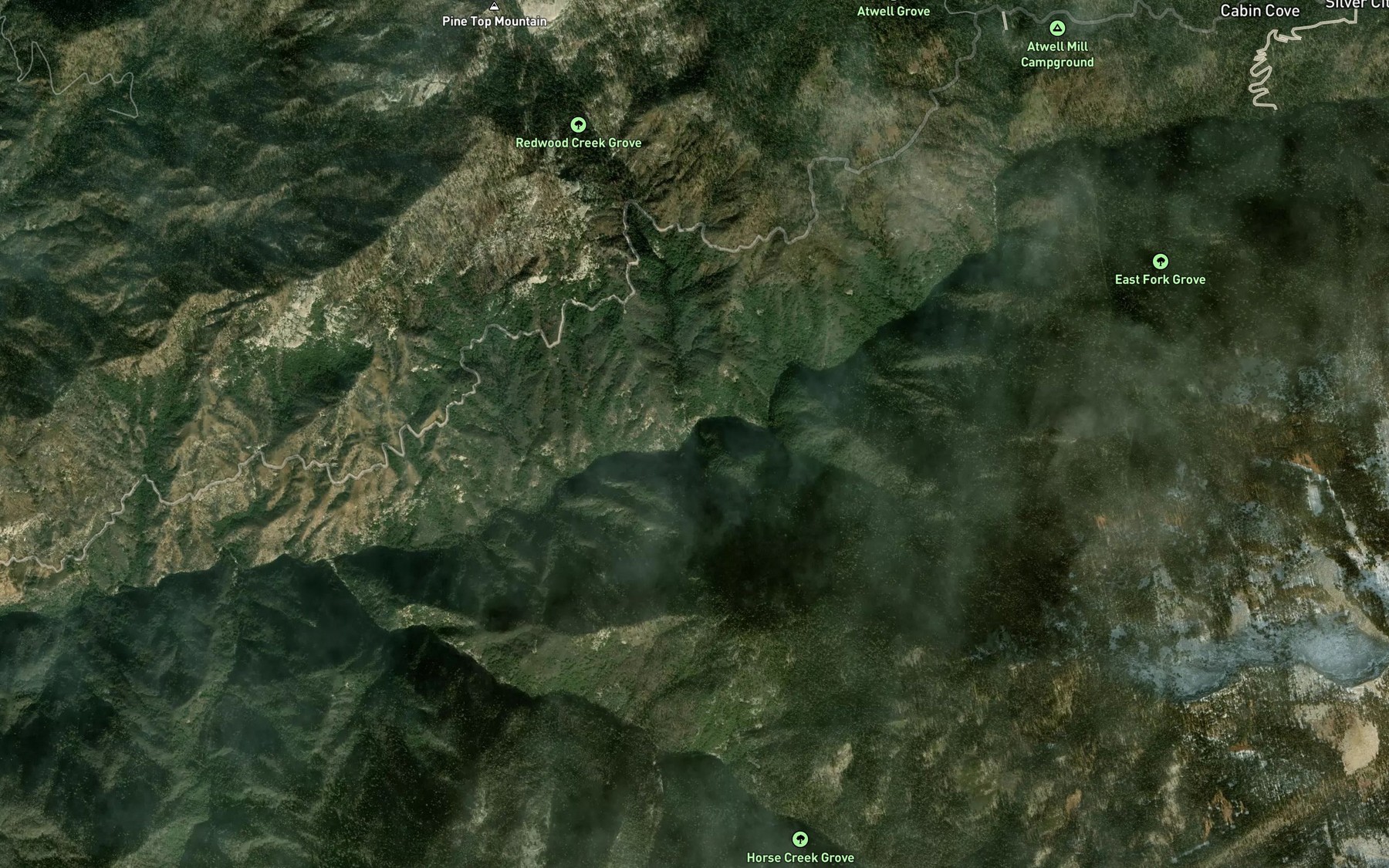 Satellite map of the Redwood Creek