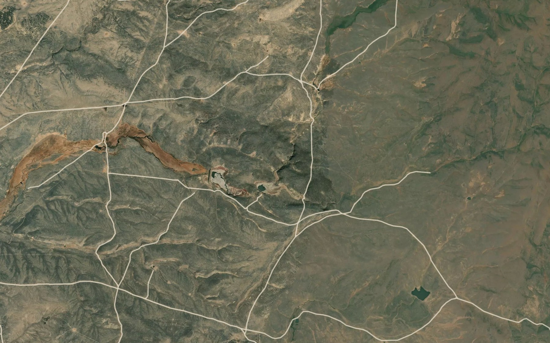 Satellite map of the Parsnip Creek